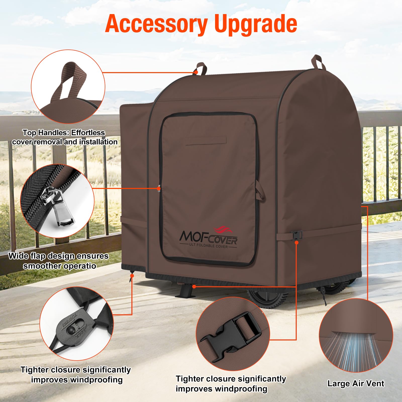 MOFCOVER Traeger 20 Grill Cover(Coffee)