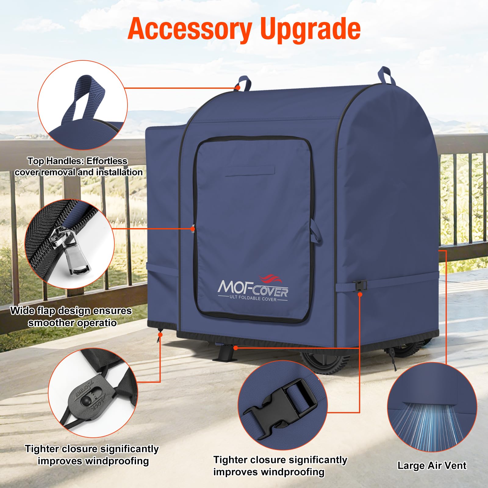 MOFCOVER Traeger 20 Grill Cover(Blue)