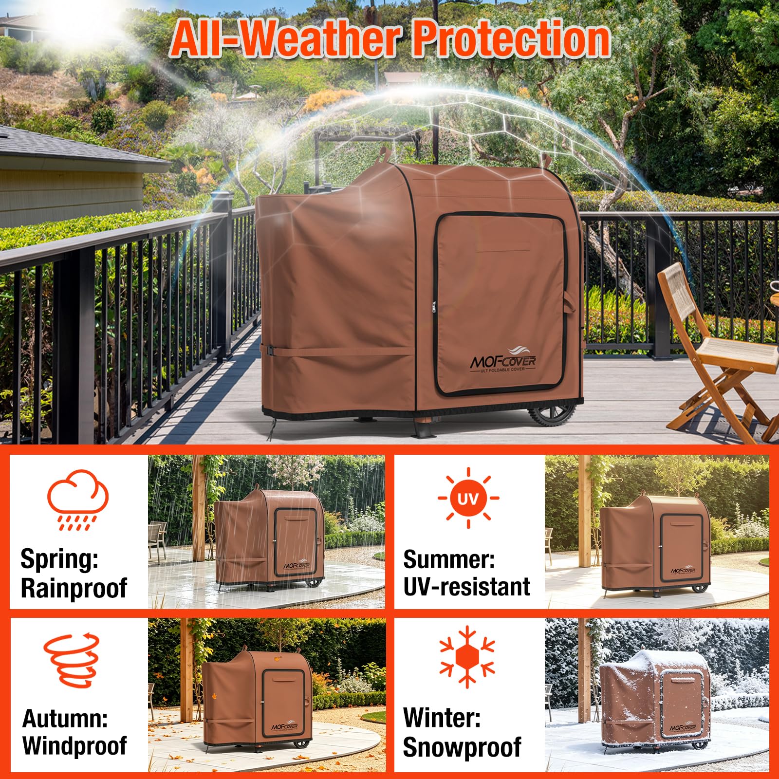 MOFCOVER Traeger 20 Grill Cover(Caramel)
