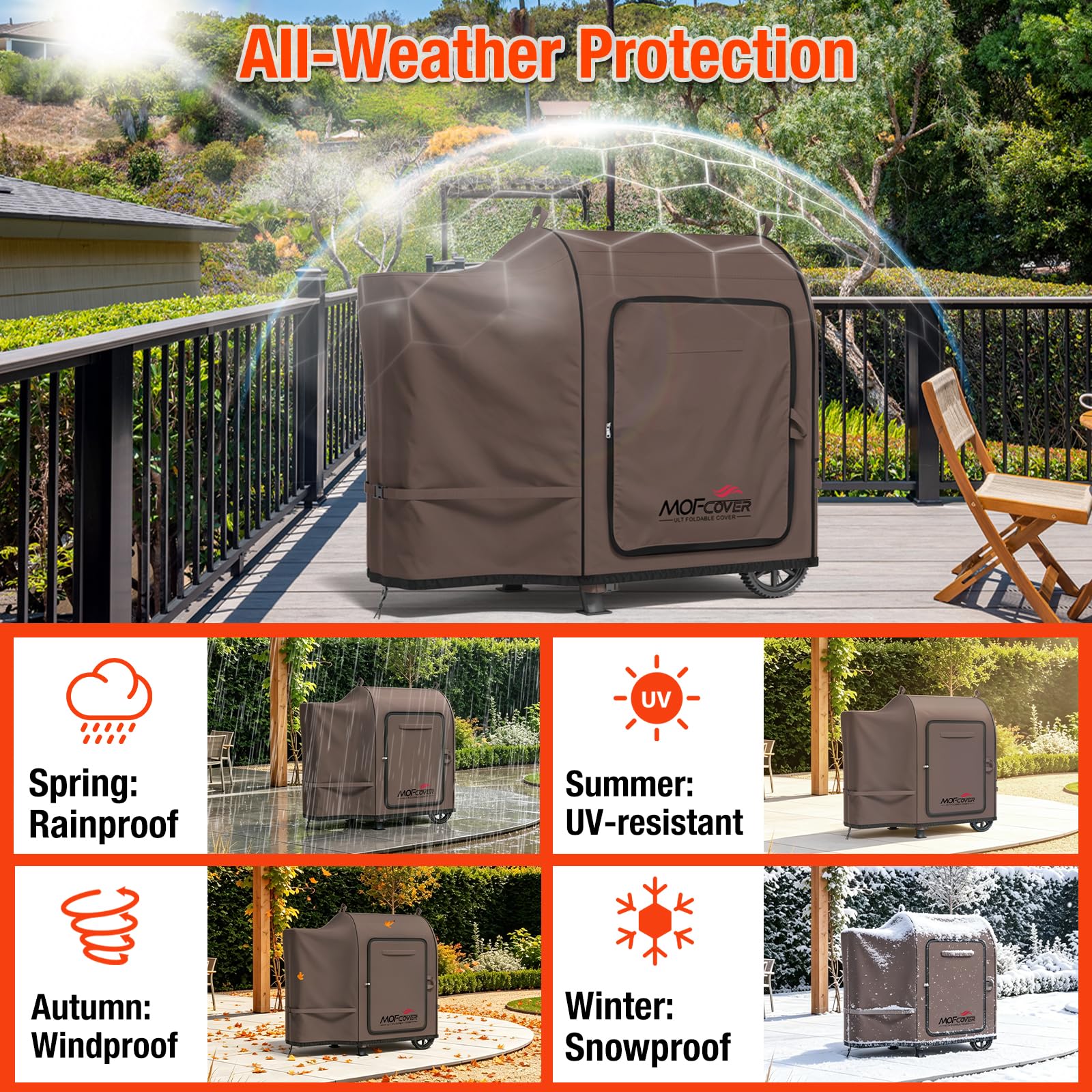 MOFCOVER Traeger 20 Grill Cover(Coffee)