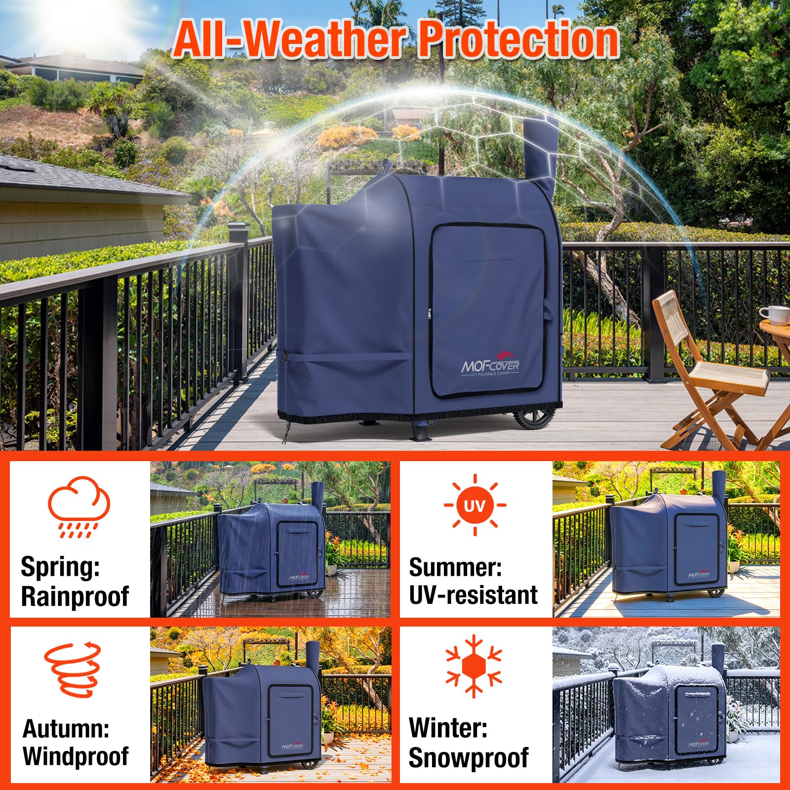 MOFCOVER Traeger Pro 22 Grill  Cover(Blue)