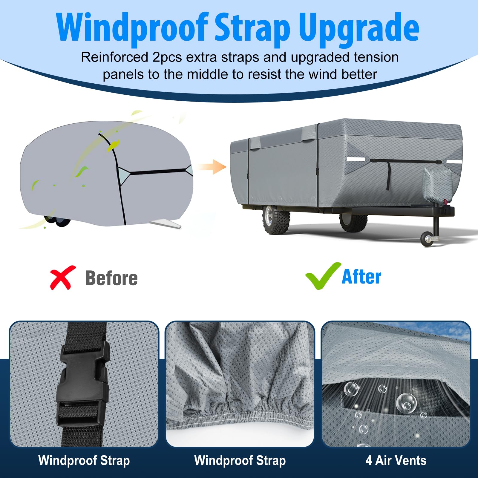 MOFCOVER Pop Up RV Cover 14-16ft