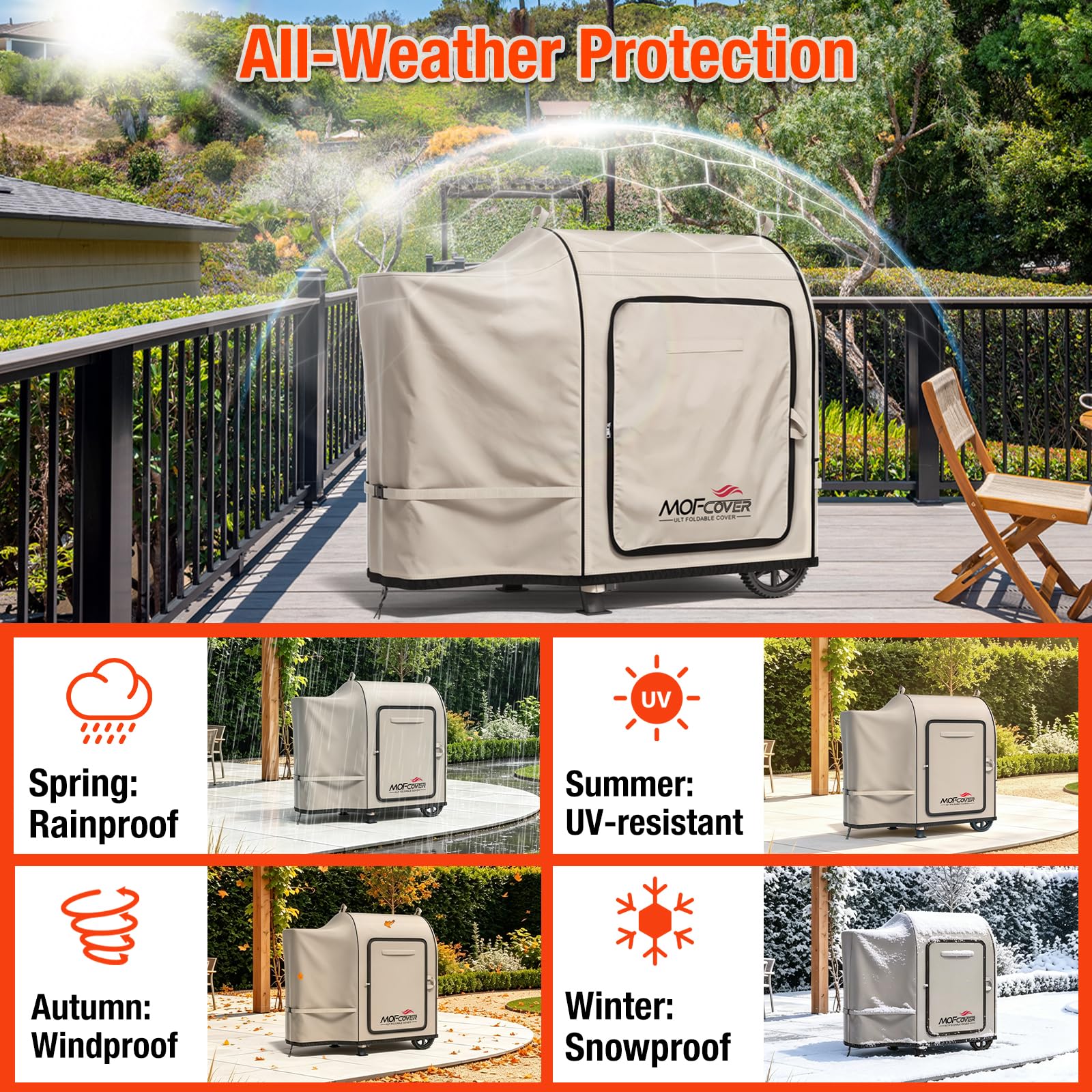 MOFCOVER Traeger 20 Grill Cover(Khaki)