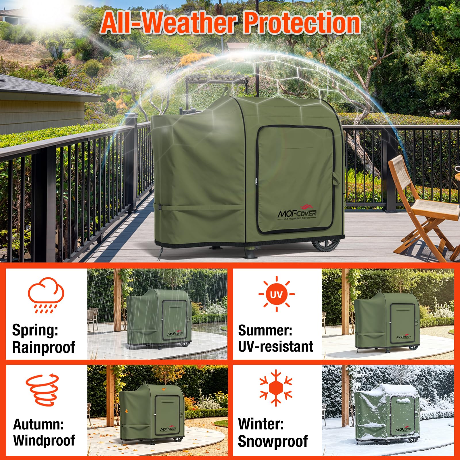 MOFCOVER Traeger 20 Grill Cover(Green)