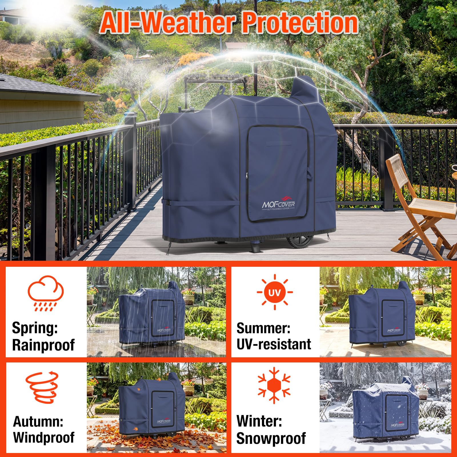 MOFCOVER Pit Boss Austin XL Grill Cover(Blue)